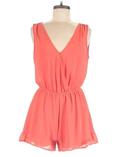 Pre-owned Astr Romper In Orange