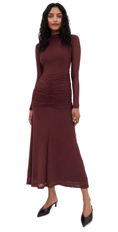 Astr Romy Dress Burgundy In Brown