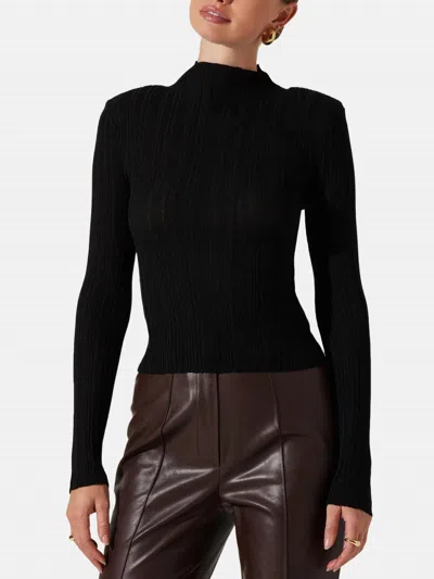 Astr Roslin Sweater In Black