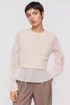Astr Ruby Twofer Blouse In Neutral