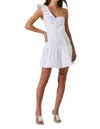 Astr Ruffle Mini Dress In White In White