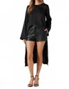 Astr Safiya Long Sleeve Top In Black In Black