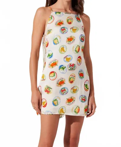 ASTR SAMIRA DRESS IN IVORY FRUIT COCKTAIL
