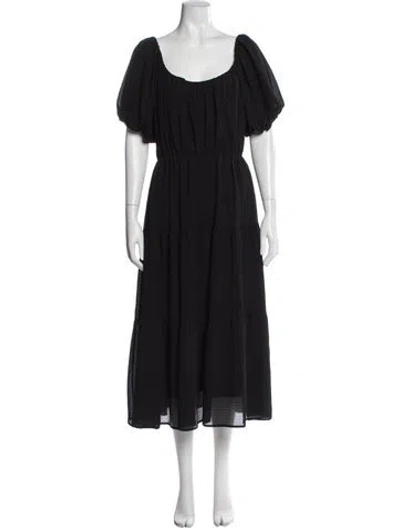 Pre-owned Astr Scoop Neck Long Dress W/ Tags In Blue