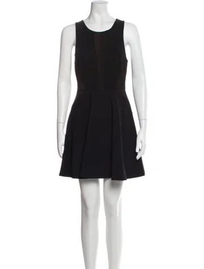 Pre-owned Astr Scoop Neck Mini Dress In Black