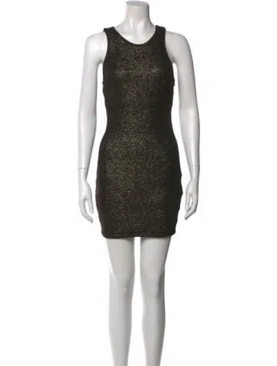 Pre-owned Astr Scoop Neck Mini Dress In Multi