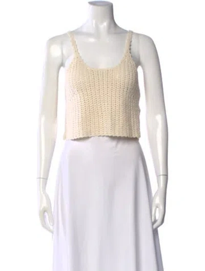 Pre-owned Astr Scoop Neck Sweater In Neutral