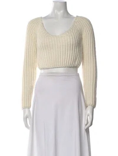 Pre-owned Astr Scoop Neck Sweater In Neutral