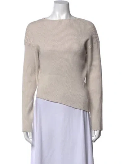 Pre-owned Astr Scoop Neck Sweater In Neutrals