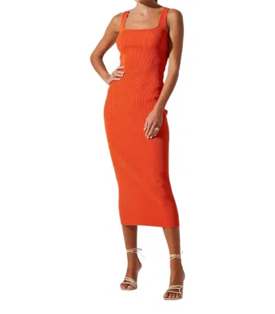 Astr Seema Sweater Dress In Orange