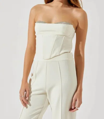 Astr Shanna Corset Top In Ivory