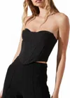 Astr Shanna Strapless Top In Black In Black