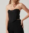 Astr The Label Strapless Bow Top In Black
