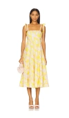 Astr The Label Shiann Floral Cotton Sundress In Yellow