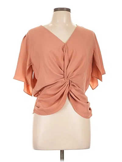 Pre-owned Astr Short Sleeve Blouse In Orange