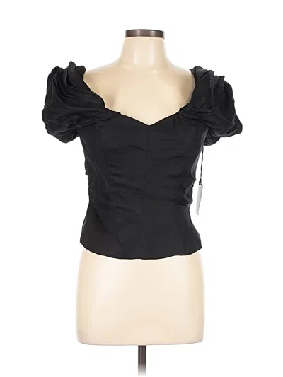 Astr Short Sleeve Top Black Sweetheart Neckline Tops