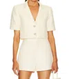 Astr Siarah Cropped Jacket In Cream