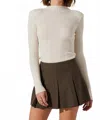 Astr The Label Siarah Houndstooth Pleated Miniskirt In Gray
