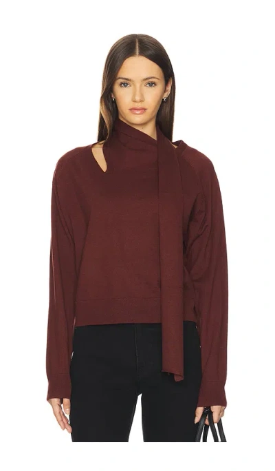 Astr Silvana Sweater In Burgundy