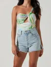ASTR SINDRI GREEN SWIRL BODYSUIT