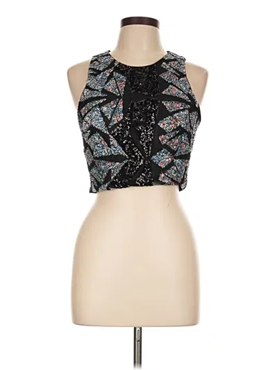 Pre-owned Astr Sleeveless Blouse In Black