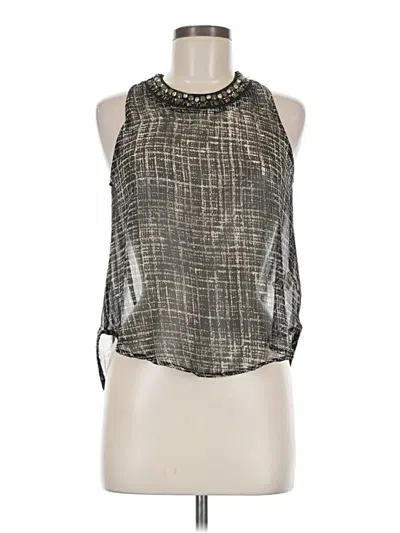 Pre-owned Astr Sleeveless Blouse In Brown