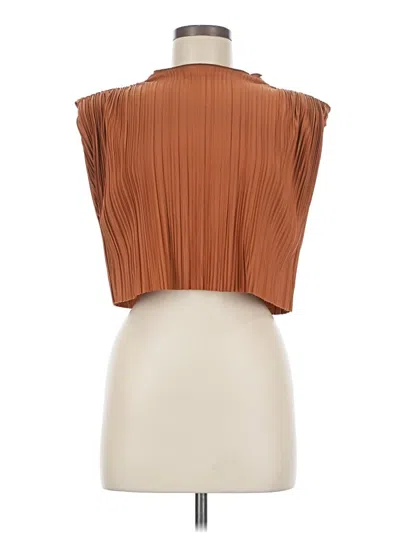 Pre-owned Astr Sleeveless Blouse In Brown