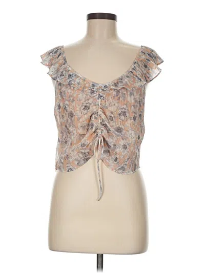 Pre-owned Astr Sleeveless Blouse In Brown