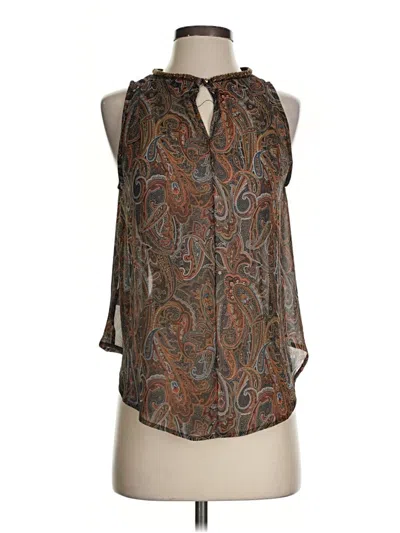 Pre-owned Astr Sleeveless Blouse In Brown