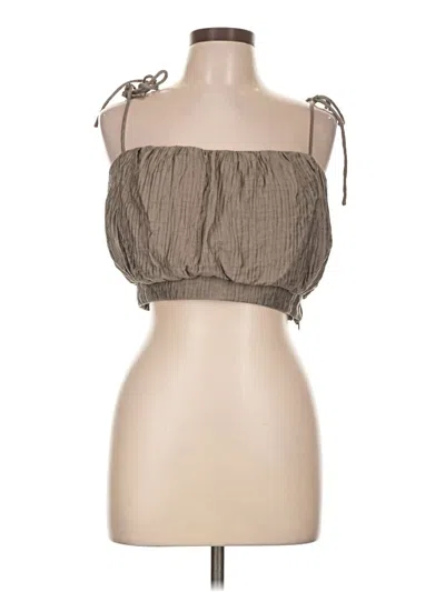 Pre-owned Astr Sleeveless Blouse In Brown