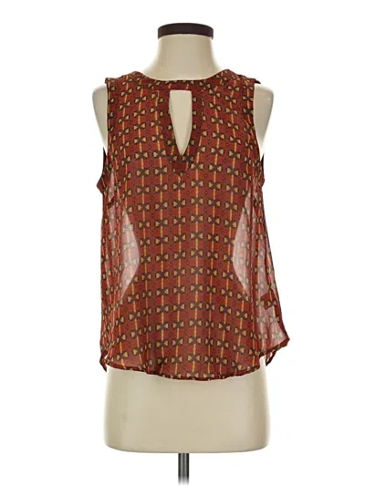 Pre-owned Astr Sleeveless Blouse In Brown