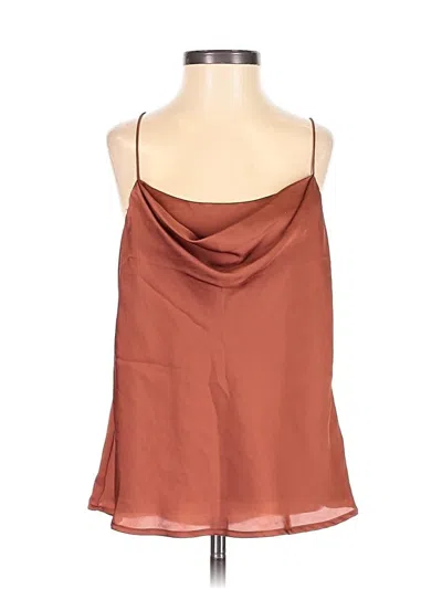 Pre-owned Astr Sleeveless Blouse In Brown