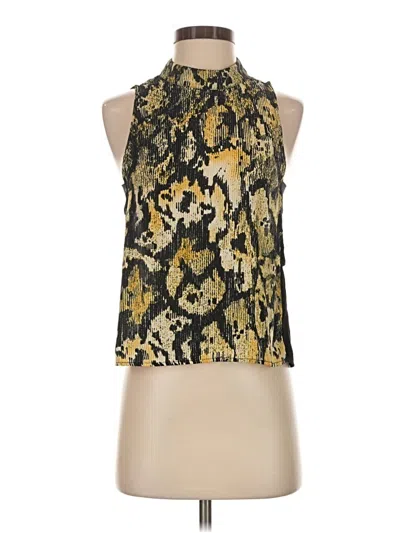 Pre-owned Astr Sleeveless Blouse In Gold