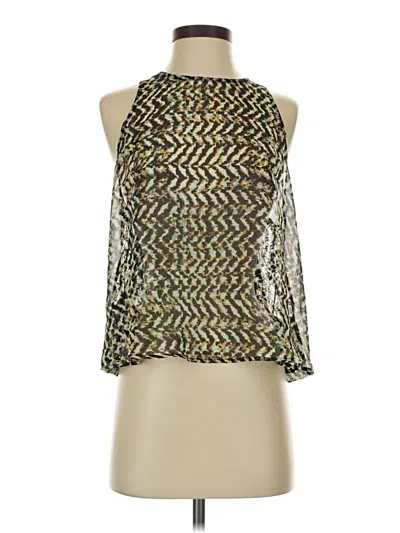 Pre-owned Astr Sleeveless Blouse In Green