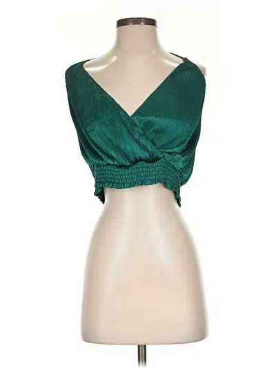Pre-owned Astr Sleeveless Blouse In Green