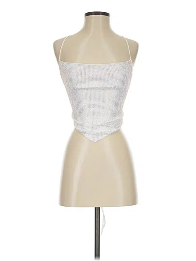 Pre-owned Astr Sleeveless Blouse In Silver