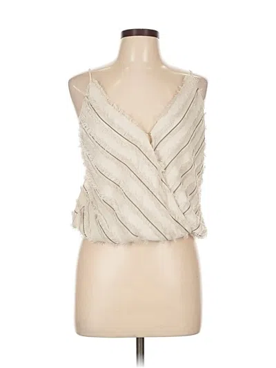 Pre-owned Astr Sleeveless Blouse In White