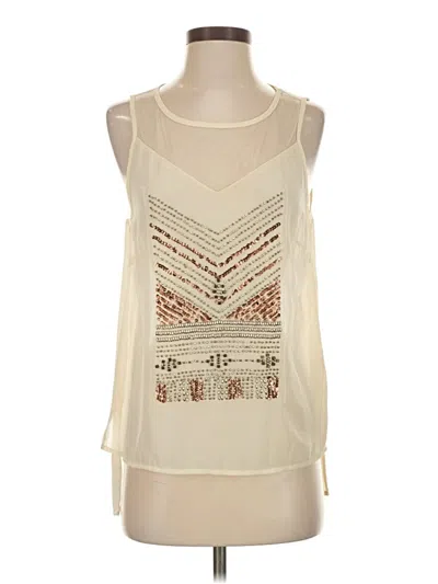 Pre-owned Astr Sleeveless Blouse In White