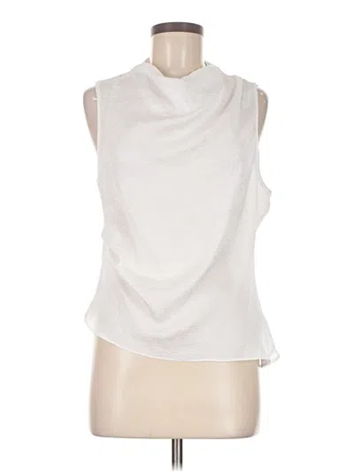 Pre-owned Astr Sleeveless Blouse In White