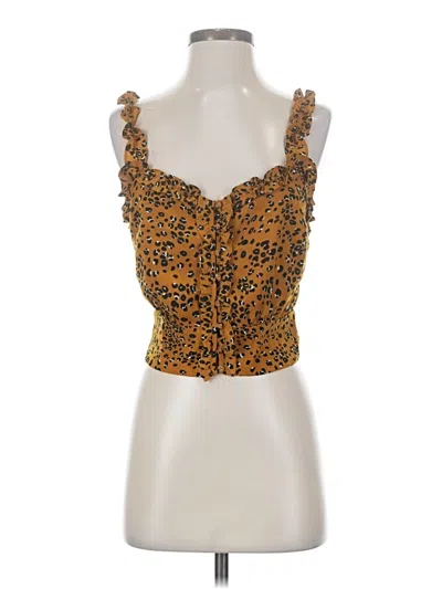 Pre-owned Astr Sleeveless Blouse In Yellow