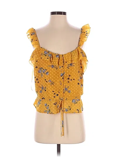 Pre-owned Astr Sleeveless Blouse In Yellow