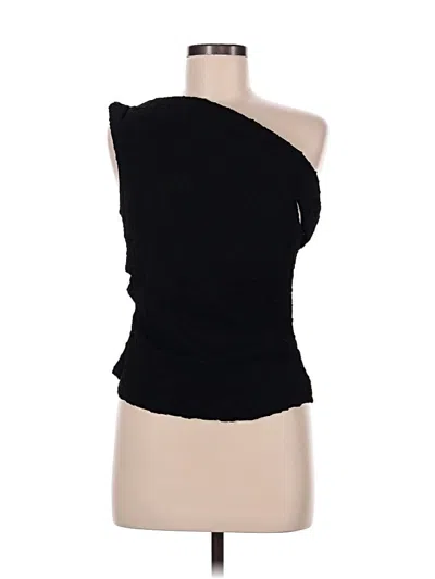 Astr Sleeveless Top Black One Shoulder Neckline Tops
