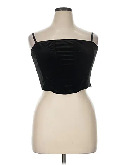 Pre-owned Astr Sleeveless Top Black Strapless Neckline Tops