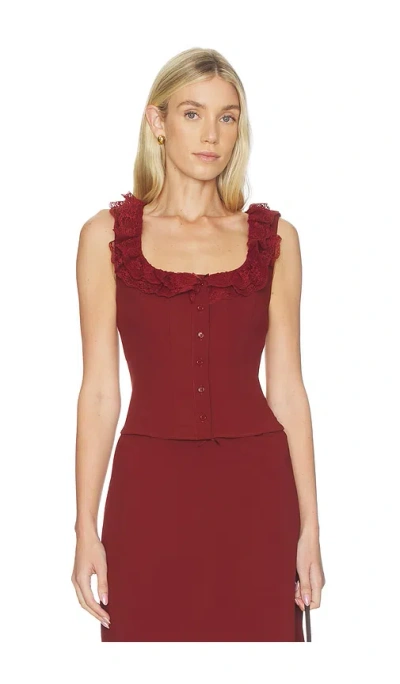 Astr Sleeveless Top In Red