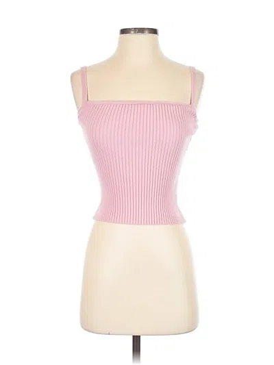 Pre-owned Astr Sleeveless Top Pink Strapless Neckline Tops