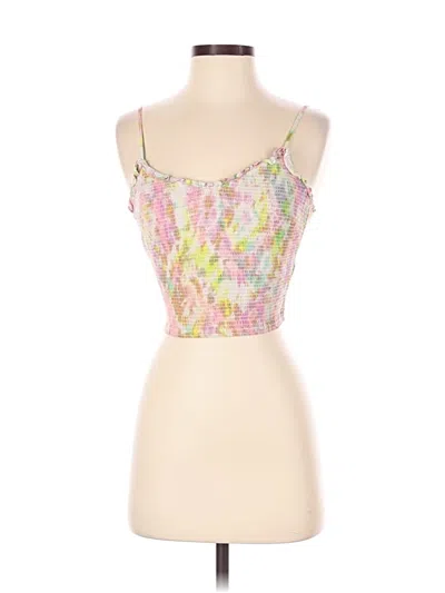 Pre-owned Astr Sleeveless Top Pink Sweetheart Neckline Tops