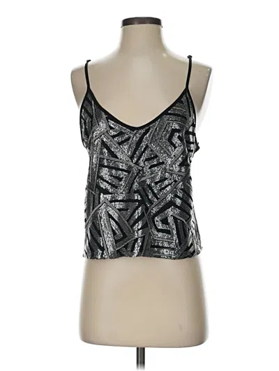 Pre-owned Astr Sleeveless Top Silver Halter Neckline Tops