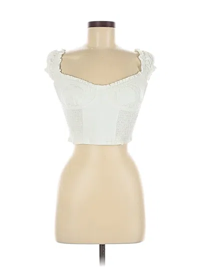 Pre-owned Astr Sleeveless Top White Sweetheart Neckline Tops