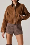 Astr The Label Sorine Faux Suede Jacket In Brown