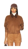 Astr The Label Sorine Faux Suede Jacket In Brown